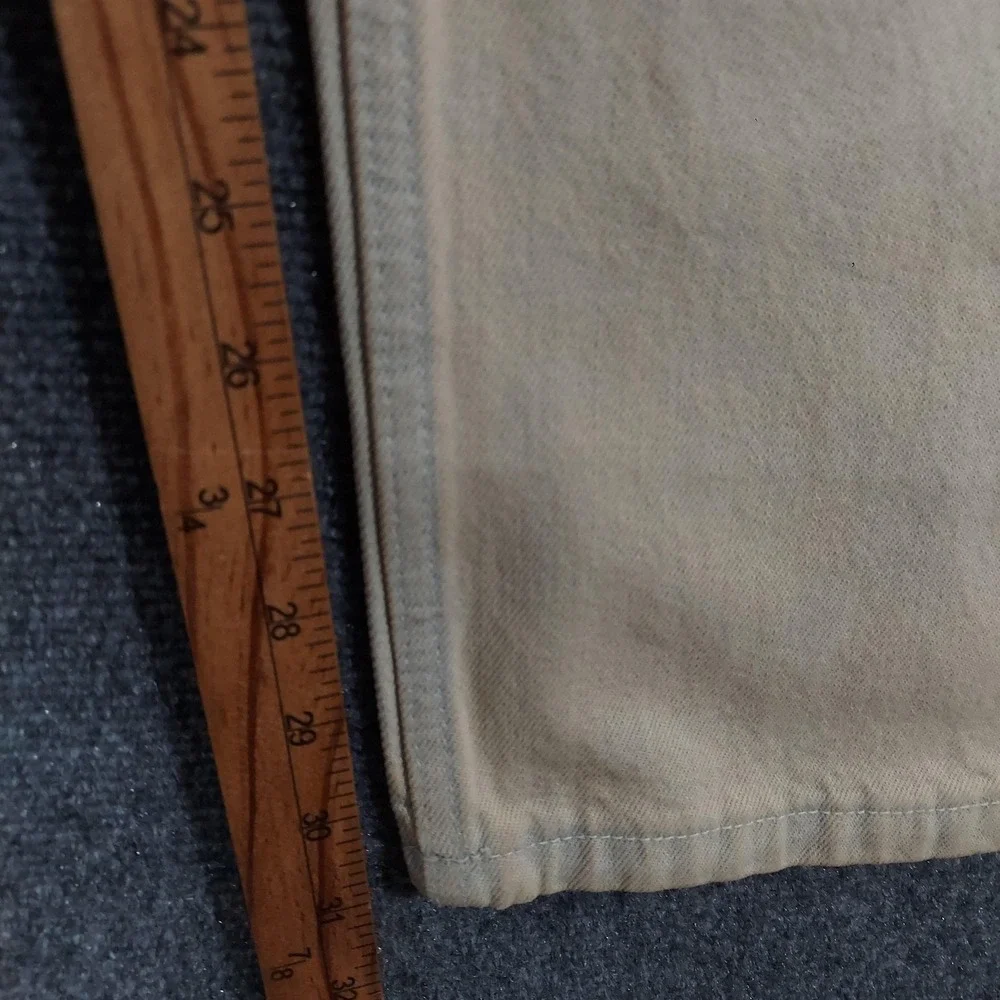Zara Jeans Mens 30x31 Beige Light Wash Regular Straight Denim Pants Casual